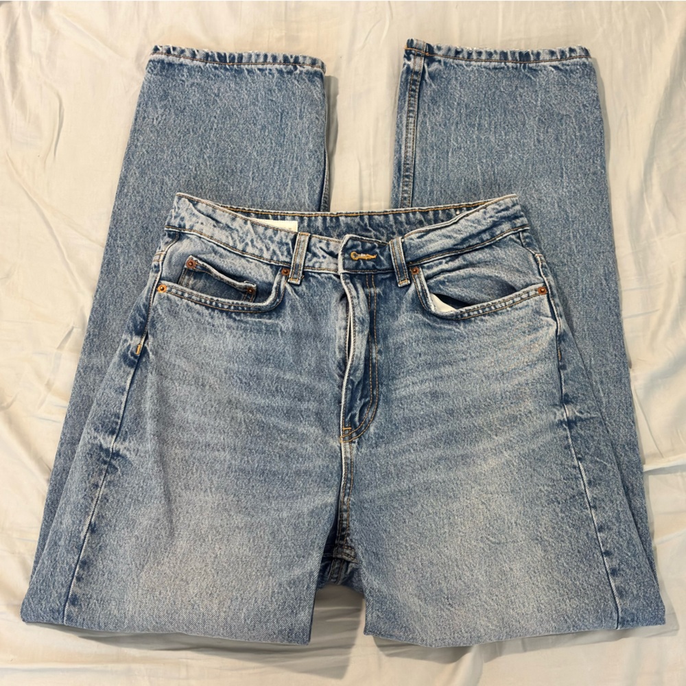 Zara Light Blue Ankle & Cropped Jeans